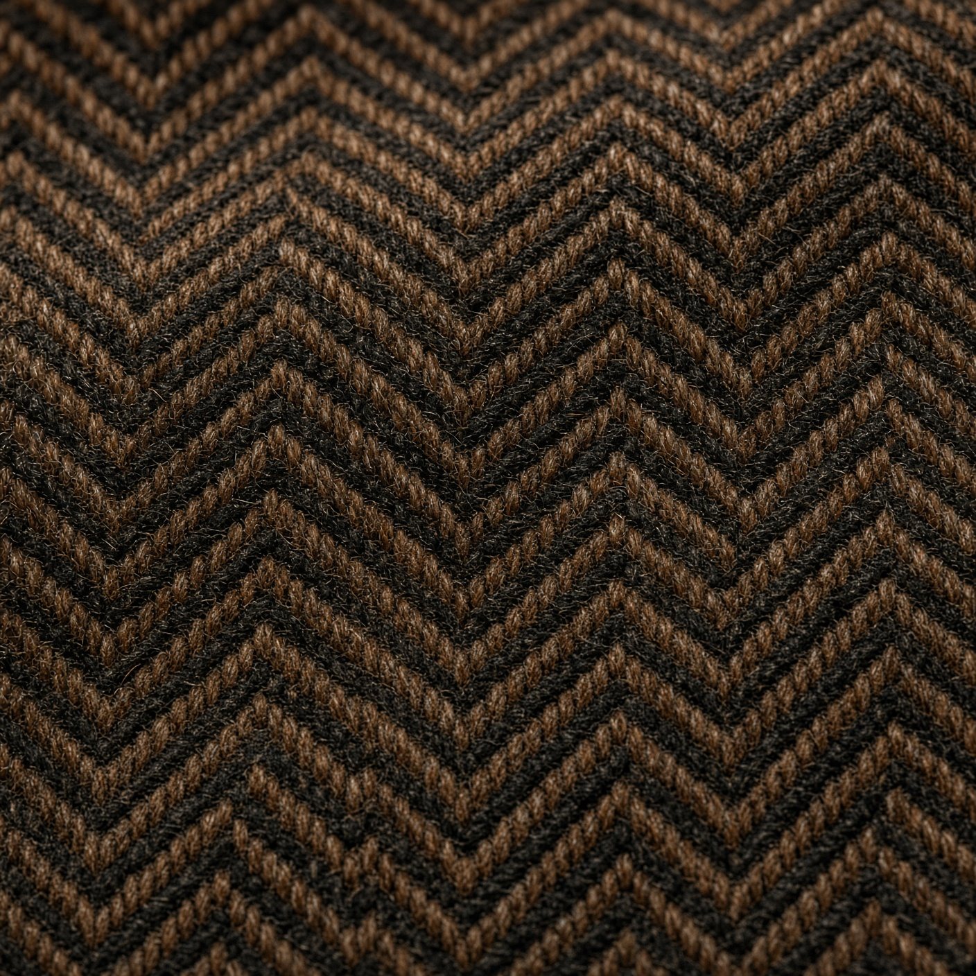 Close-up of herringbone tweed wool